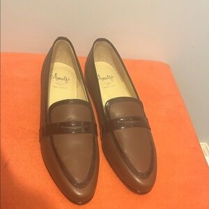Amalfi Chocolate Brown Pointed Penny Loafers